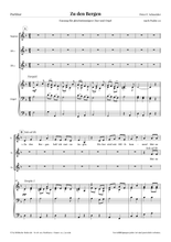 Laden Sie das Bild in den Galerie-Viewer, Zu den Bergen (2) · Fassung für gleichsti. Chor