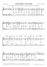 Laden Sie das Bild in den Galerie-Viewer, 21 Klare Quelle – Clear Spring (4-sti.), Chorstimme SATB, erste Seite
