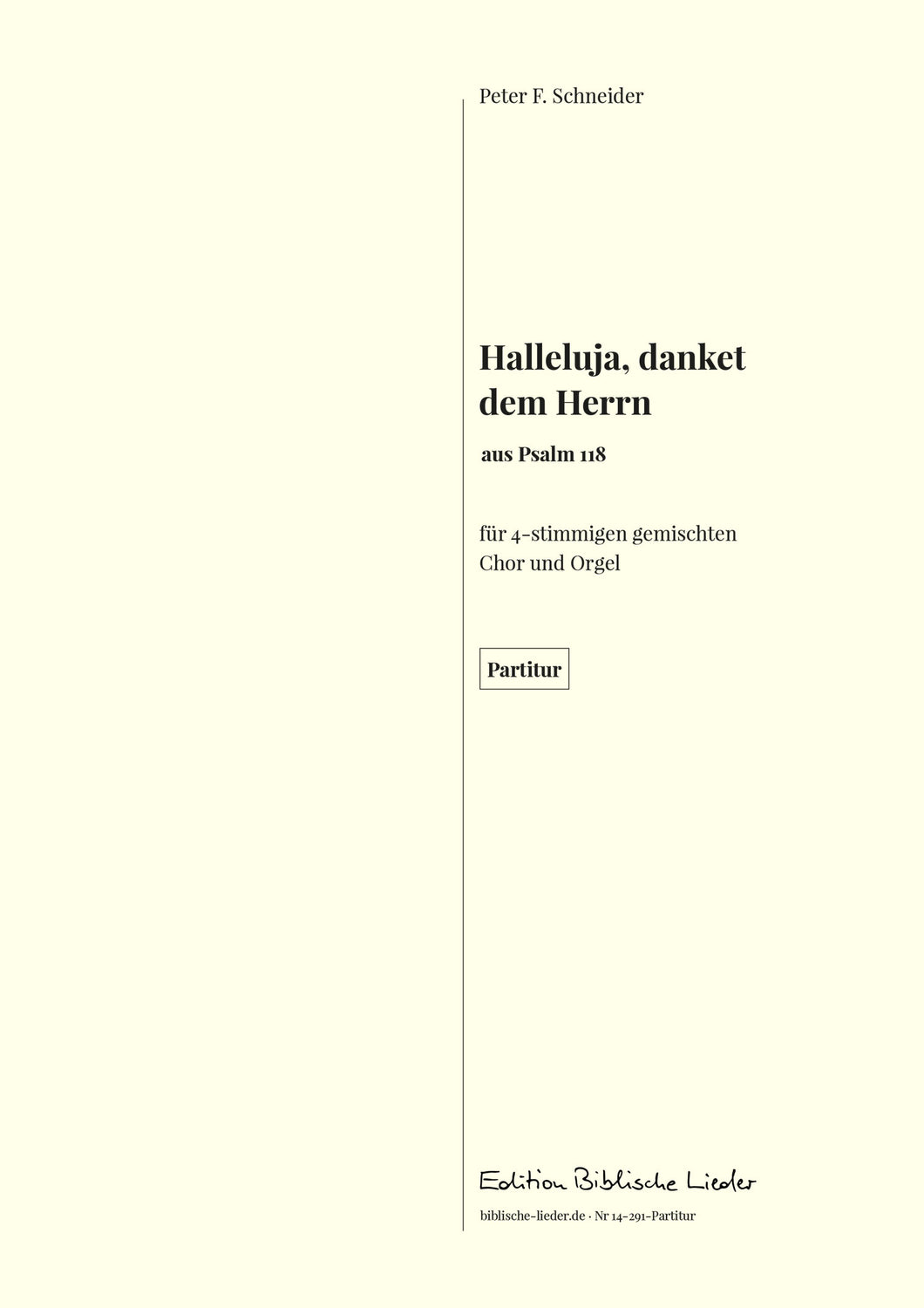 Halleluja, danket dem Herrn